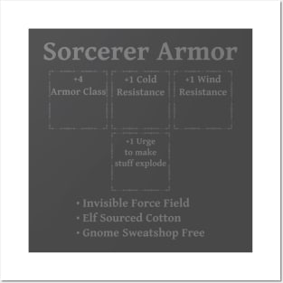 Sorcerer Armor: Role Playing DND 5e Pathfinder RPG Tabletop RNG Posters and Art